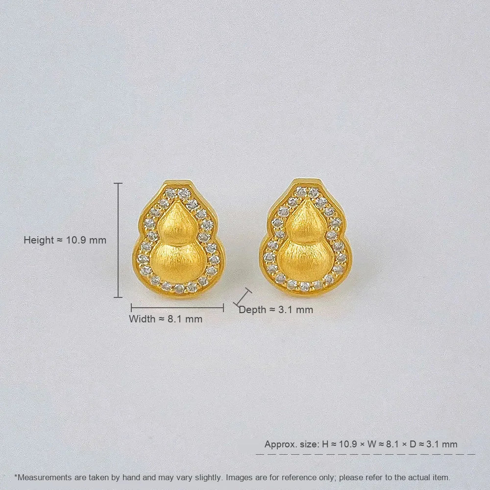 0.21 ctw Pavé Round-Cut Lab-Grown Diamond Earrings in 925 Sterling Silver