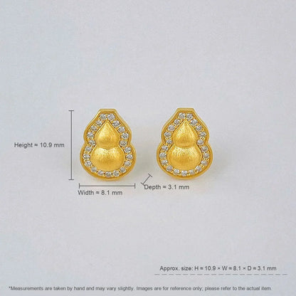 0.21 ctw Pavé Round-Cut Lab-Grown Diamond Earrings in 925 Sterling Silver
