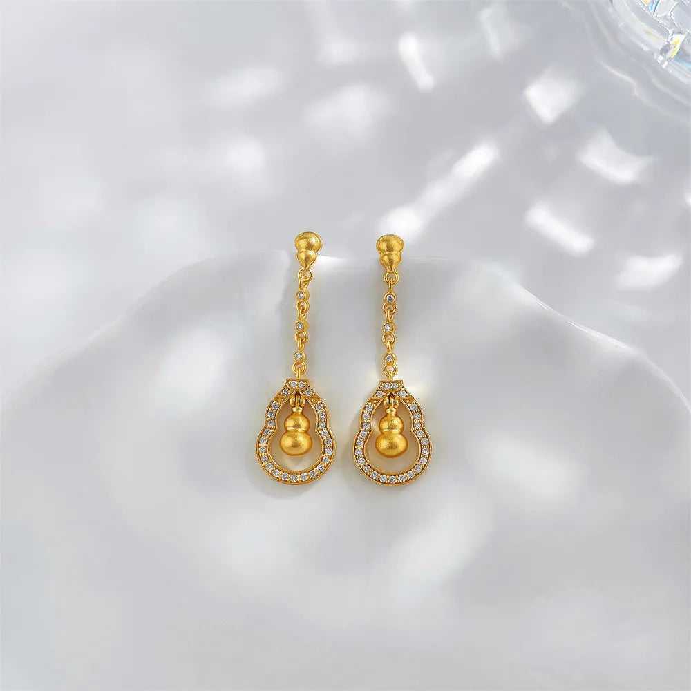 0.19 ctw Pavé Round-Cut Lab-Grown Diamond Earrings in 925 Sterling Silver