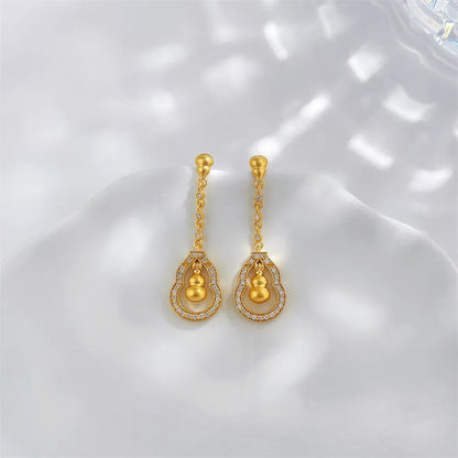 0.19 ctw Pavé Round-Cut Lab-Grown Diamond Earrings in 925 Sterling Silver