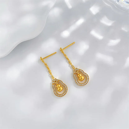 0.19 ctw Pavé Round-Cut Lab-Grown Diamond Earrings in 925 Sterling Silver