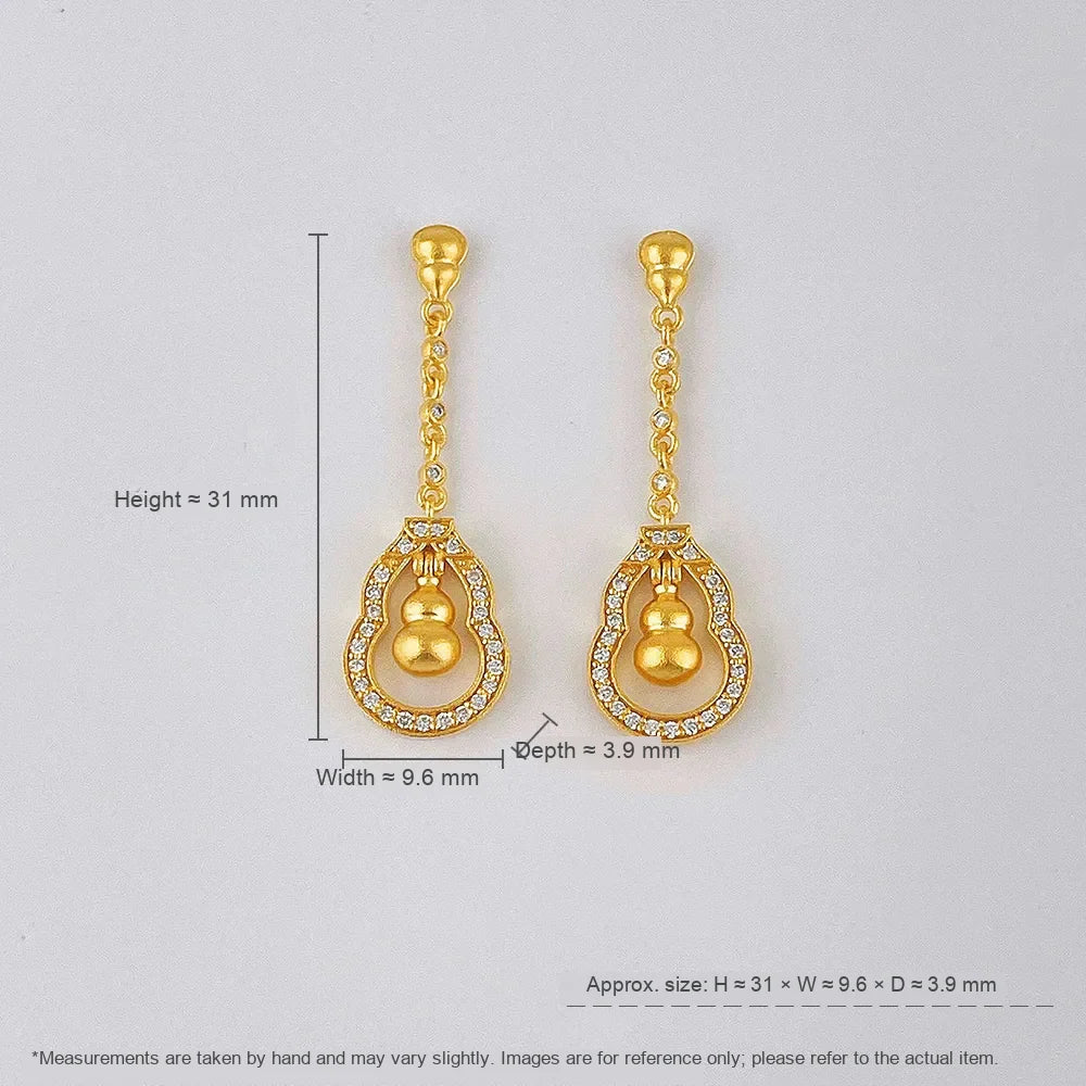 0.19 ctw Pavé Round-Cut Lab-Grown Diamond Earrings in 925 Sterling Silver