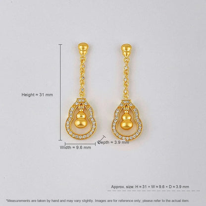 0.19 ctw Pavé Round-Cut Lab-Grown Diamond Earrings in 925 Sterling Silver