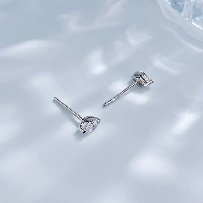 0.64 ctw Celestial Marquise-Cut Lab-Grown Diamond Stud Earrings in 18K White Gold