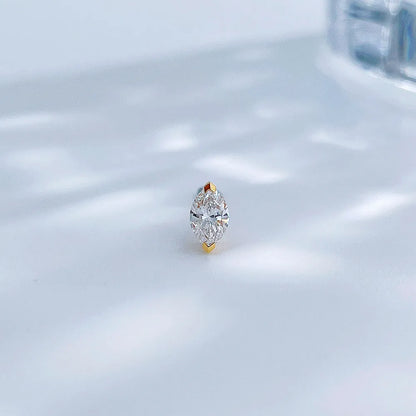 0.14 ctw Celestial Marquise-Cut Lab-Grown Diamond Earrings in 18K Yellow Gold