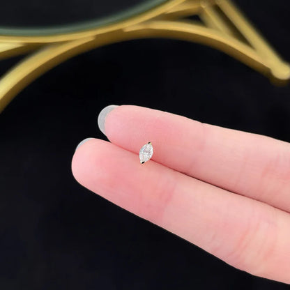 0.14 ctw Celestial Marquise-Cut Lab-Grown Diamond Earrings in 18K Yellow Gold
