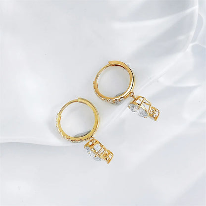 1.42 ctw Celestial Three-Prong Round-Cut Lab-Grown Diamond Earrings in 18K Yellow Gold