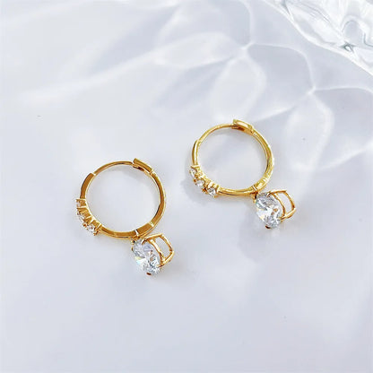 1 ctw Celestial Four-Prong Round-Cut Lab-Grown Diamond Earrings in 18K Yellow Gold