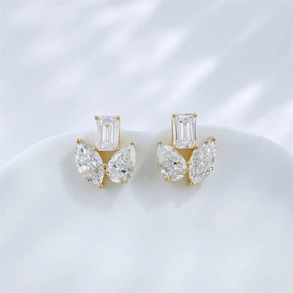 3.28 ctw Celestial Emerald-Cut Lab-Grown Diamond Earrings in 18K Yellow Gold
