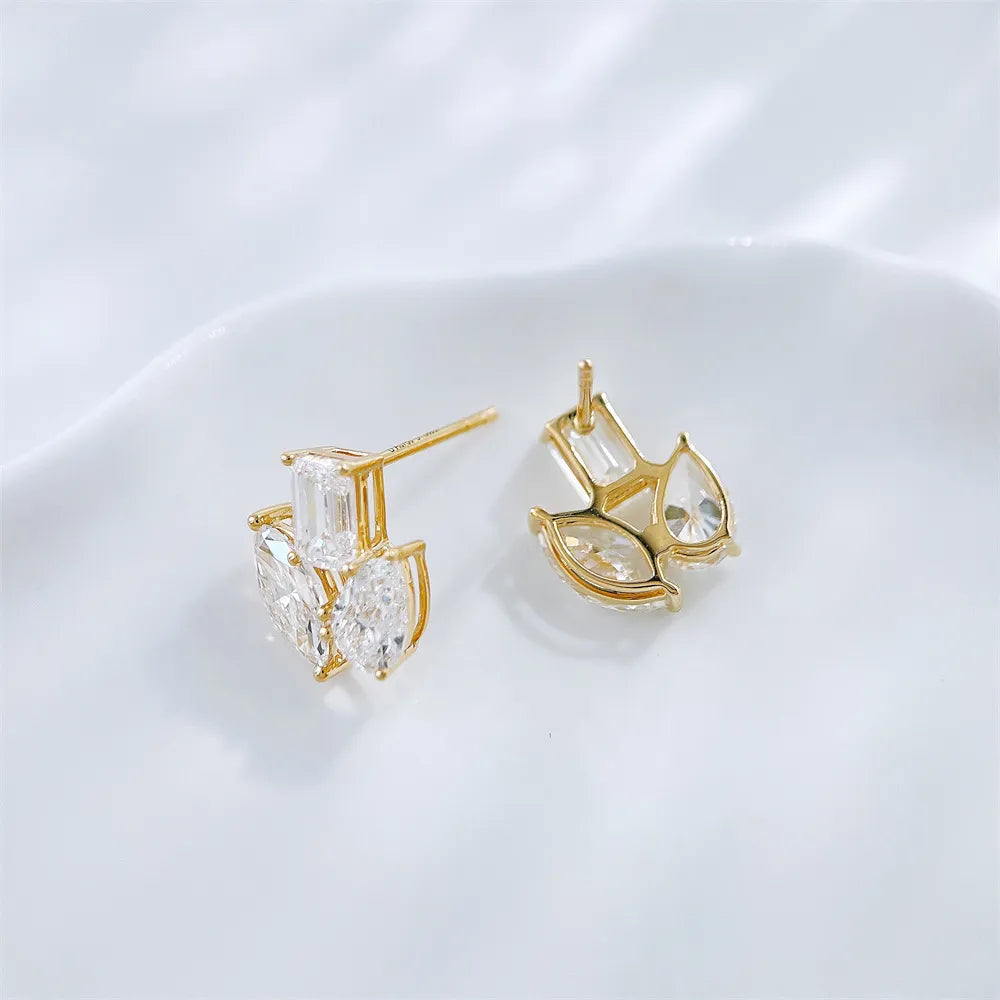 3.28 ctw Celestial Emerald-Cut Lab-Grown Diamond Earrings in 18K Yellow Gold