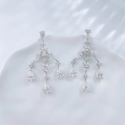 6.97 ctw Vintage Mixed-Cut Lab-Grown Diamond Stud Earrings in 18K White Gold