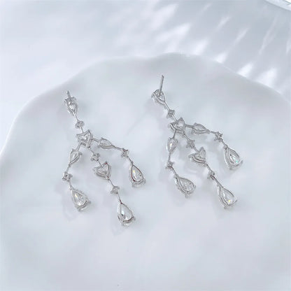 6.97 ctw Vintage Mixed-Cut Lab-Grown Diamond Stud Earrings in 18K White Gold