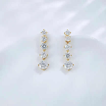 0.67 ctw Round-Cut Lab-Grown Diamond Earrings in 18K Yellow Gold