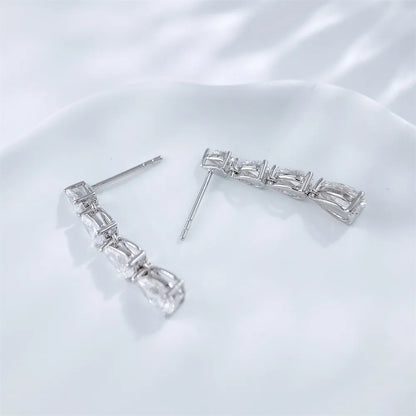 0.99 ctw Pear-Cut Lab-Grown Diamond Stud Earrings in 18K White Gold