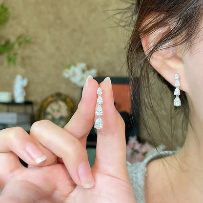 0.99 ctw Pear-Cut Lab-Grown Diamond Stud Earrings in 18K White Gold
