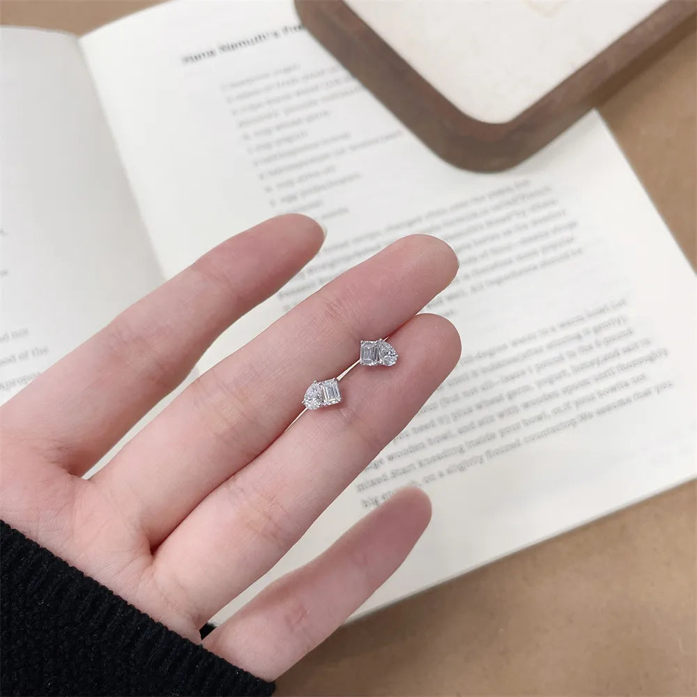 0.76 ctw Mixed-Cut Lab-Grown Diamond Earrings in 18K White Gold
