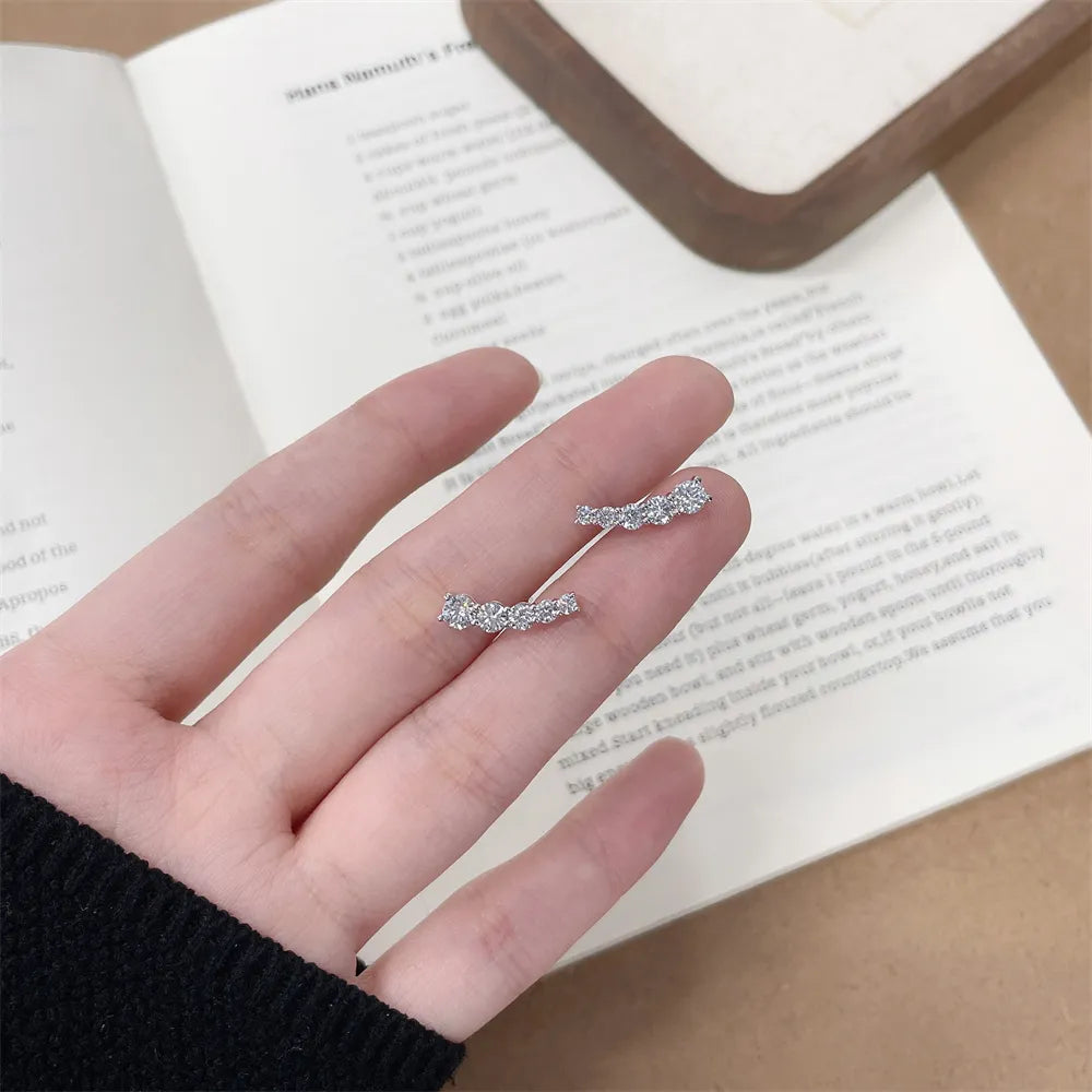 1.14 ctw Celestial Round-Cut Lab-Grown Diamond Earrings in 18K White Gold