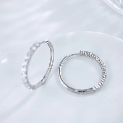 1.08 ctw Statement Round-Cut Lab-Grown Diamond Earrings in 18K White Gold