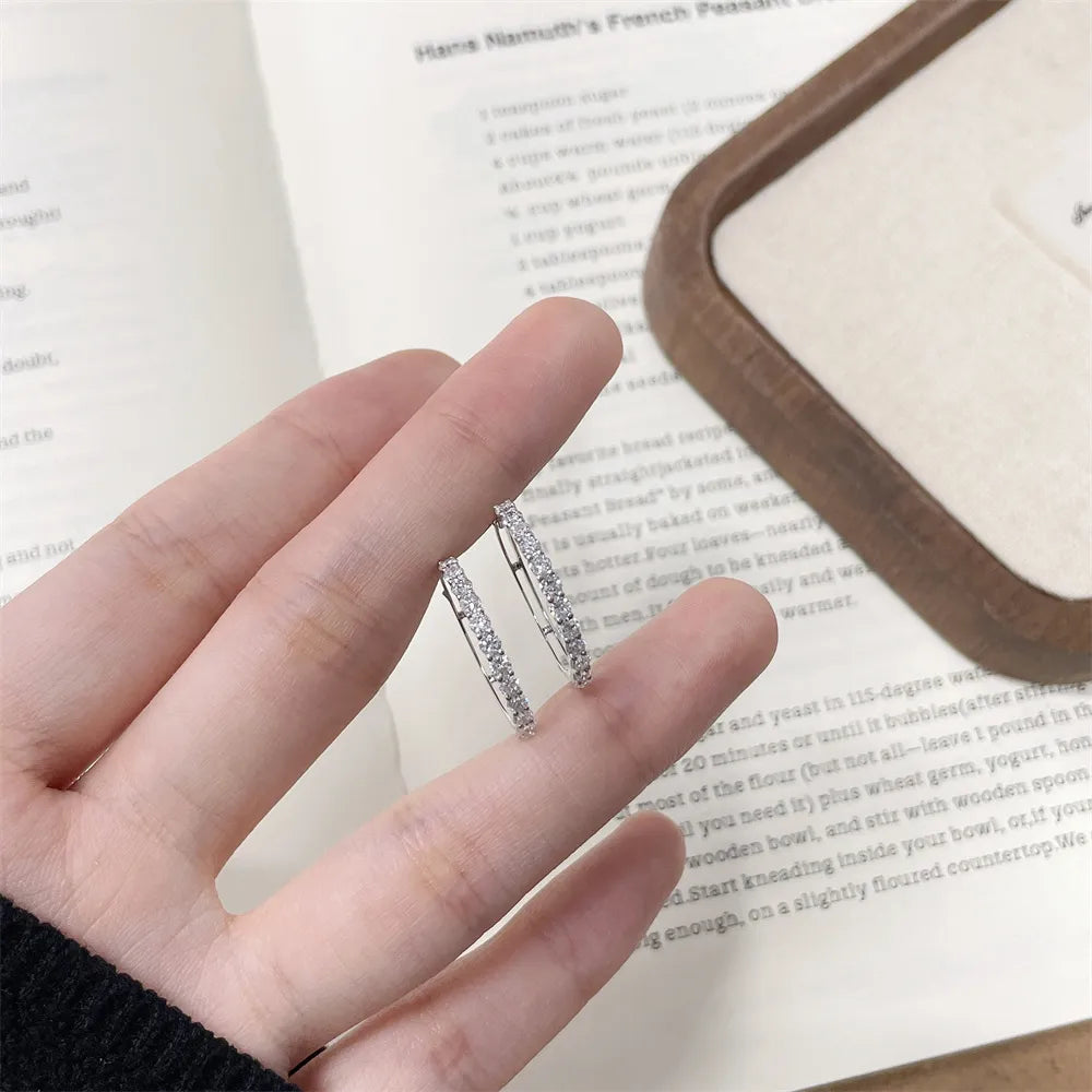 1.08 ctw Statement Round-Cut Lab-Grown Diamond Earrings in 18K White Gold