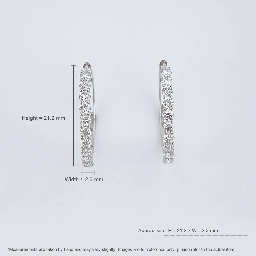 1.08 ctw Statement Round-Cut Lab-Grown Diamond Earrings in 18K White Gold