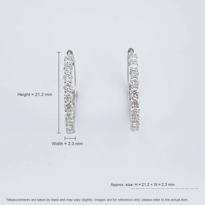 1.08 ctw Statement Round-Cut Lab-Grown Diamond Earrings in 18K White Gold