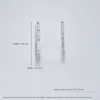 1.85 ctw Statement Round-Cut Lab-Grown Diamond Earrings in 18K White Gold