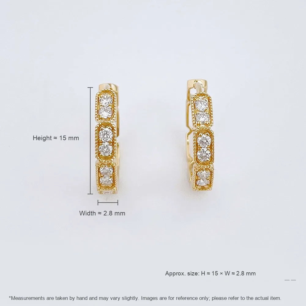 0.34 ctw Round-Cut Lab-Grown Diamond Earrings in 18K Yellow Gold