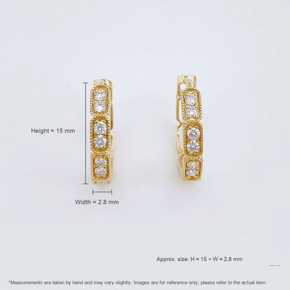 0.34 ctw Round-Cut Lab-Grown Diamond Earrings in 18K Yellow Gold