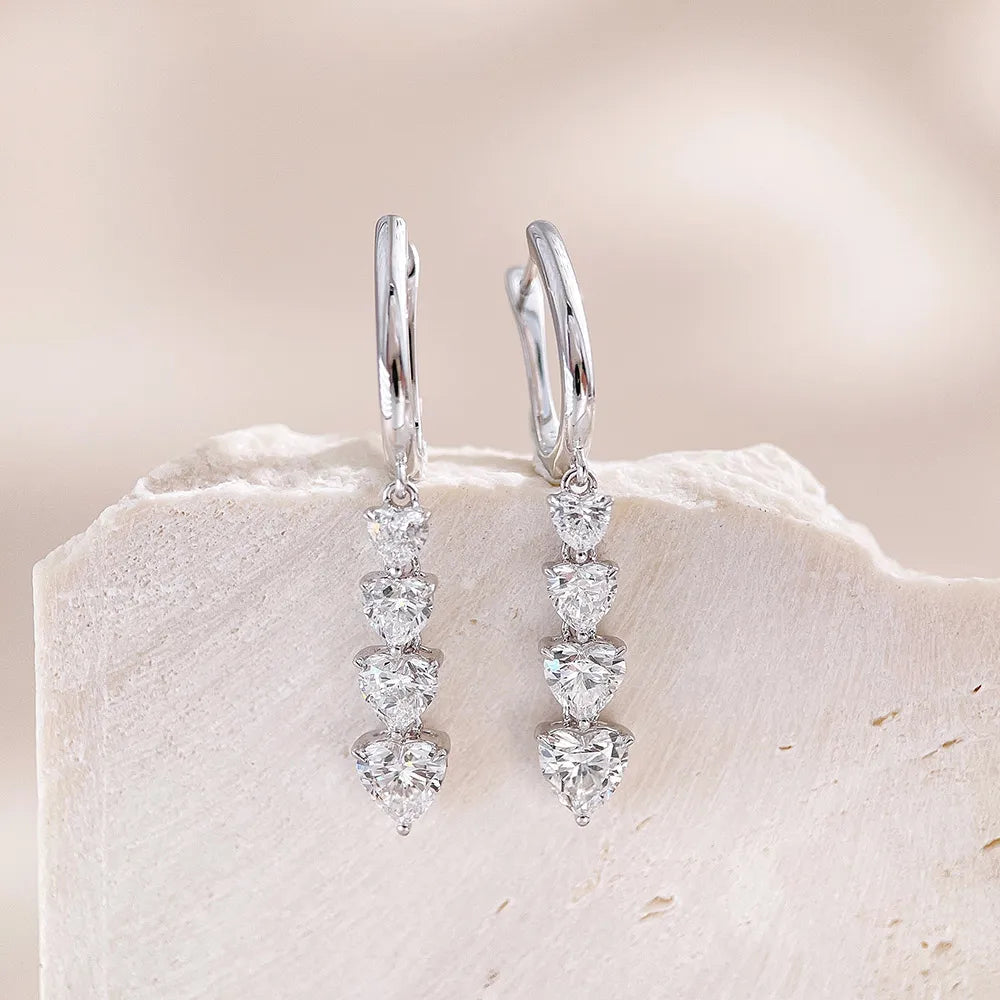 0.63 ctw Celestial Mixed-Cut Lab-Grown Diamond Earrings in 18K White Gold