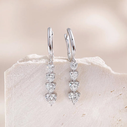 0.63 ctw Celestial Mixed-Cut Lab-Grown Diamond Earrings in 18K White Gold