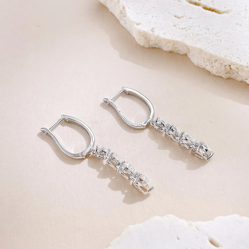 0.63 ctw Celestial Mixed-Cut Lab-Grown Diamond Earrings in 18K White Gold