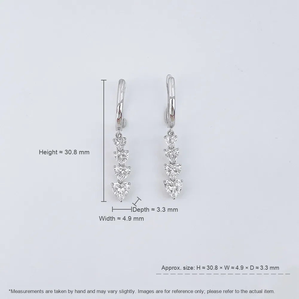 0.63 ctw Celestial Mixed-Cut Lab-Grown Diamond Earrings in 18K White Gold