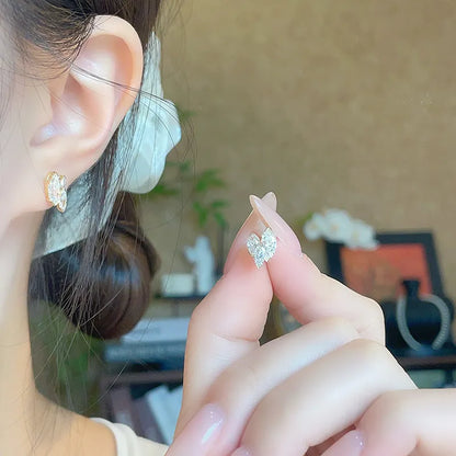 0.85 ctw Minimalist Three-Stone Marquise-Cut Lab-Grown Diamond Earrings in 18K Yellow Gold