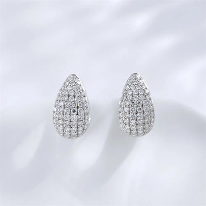 0.68 ctw Round-Cut Lab-Grown Diamond Earrings in 18K White Gold