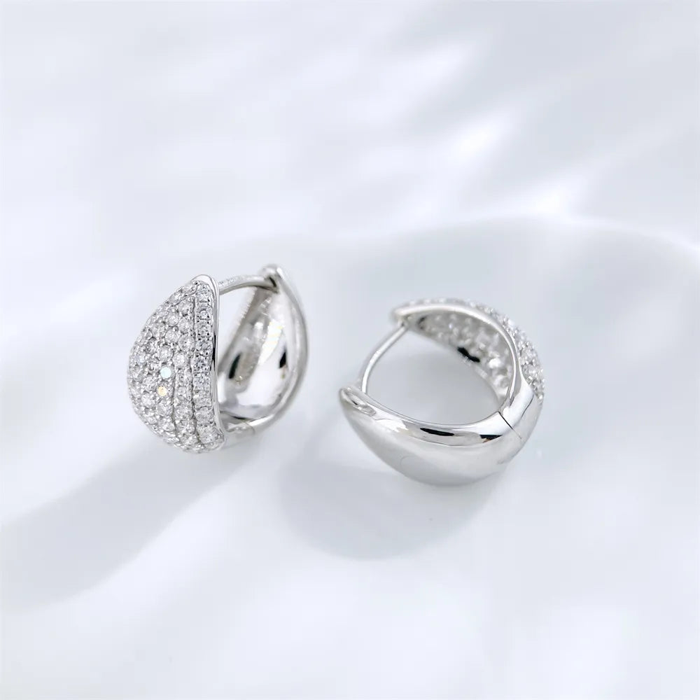 0.68 ctw Round-Cut Lab-Grown Diamond Earrings in 18K White Gold