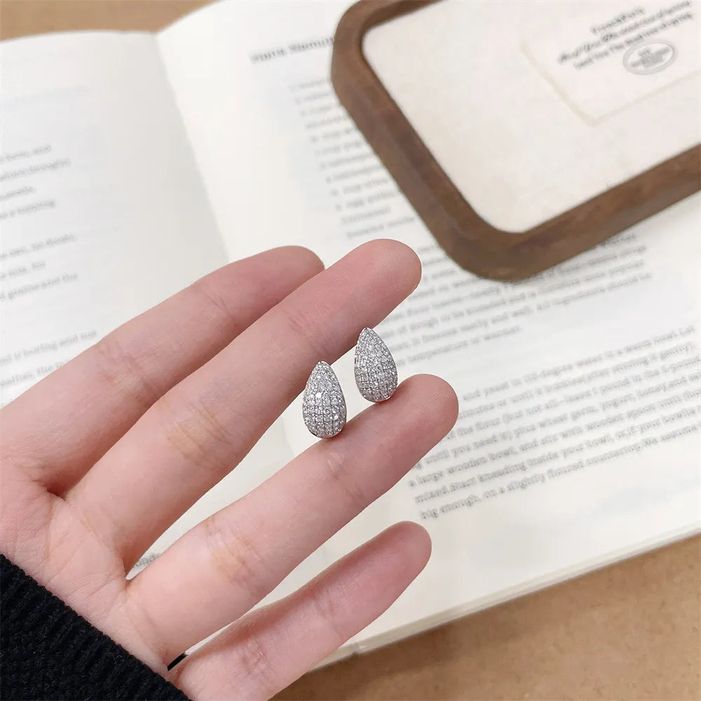 0.68 ctw Round-Cut Lab-Grown Diamond Earrings in 18K White Gold