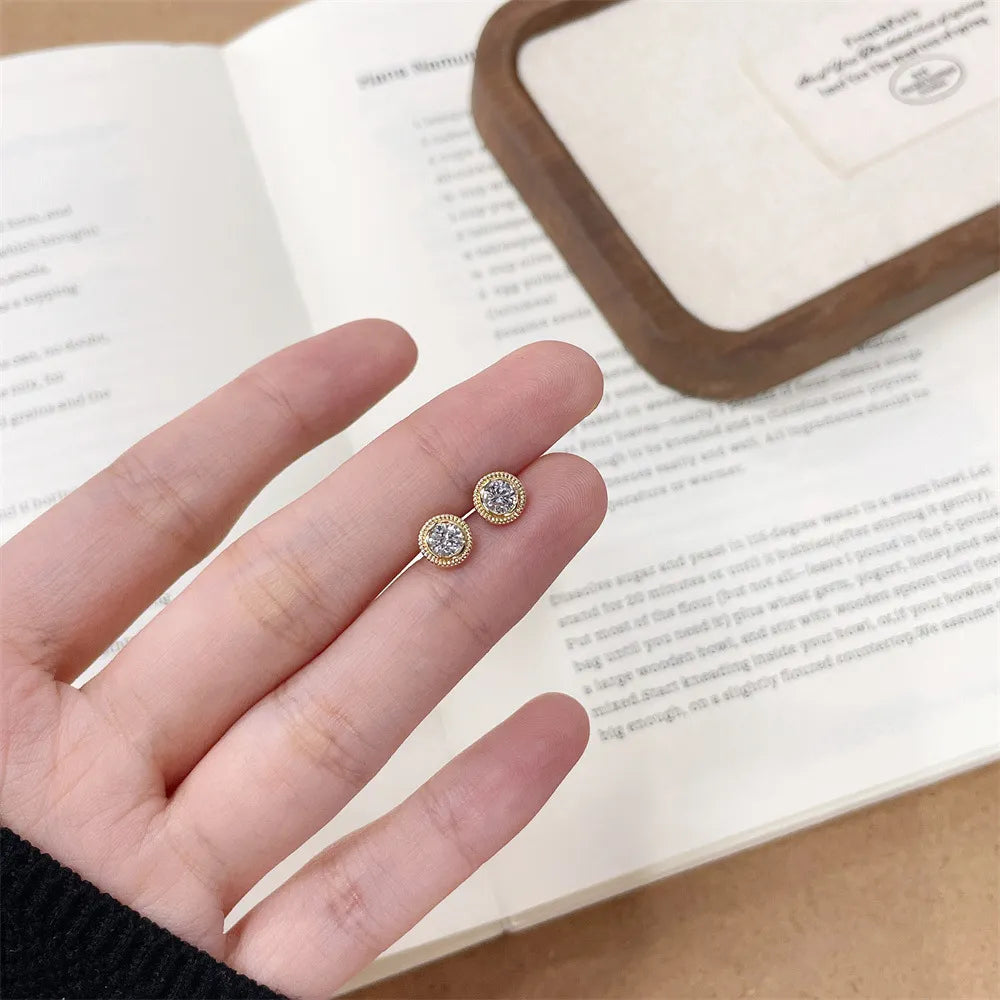 0.48 ctw Celestial Round-Cut Lab-Grown Diamond Earrings in 18K Yellow Gold