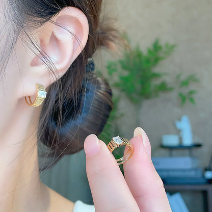 0.55 ctw Vintage Radiant-Cut Lab-Grown Diamond Earrings in 18K Yellow Gold