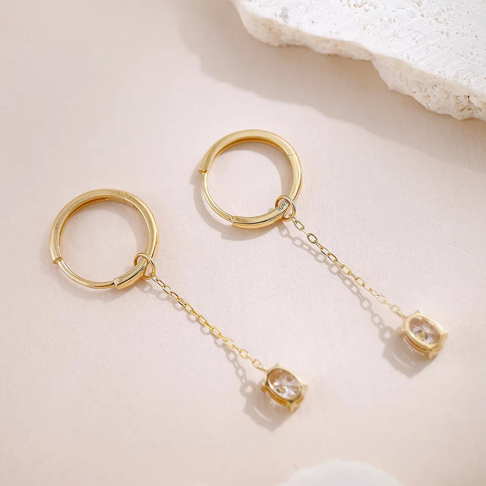 0.61 ctw Minimalist Round-Cut Lab-Grown Diamond Earrings in 18K Yellow Gold