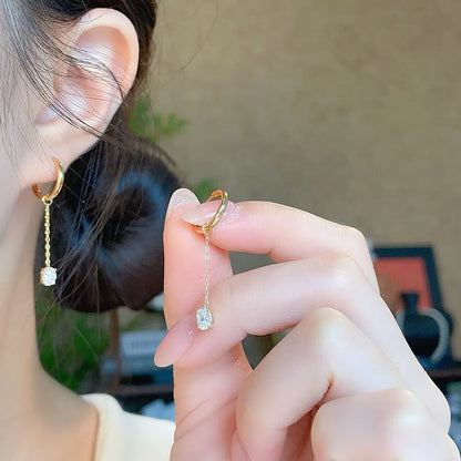 0.61 ctw Minimalist Round-Cut Lab-Grown Diamond Earrings in 18K Yellow Gold