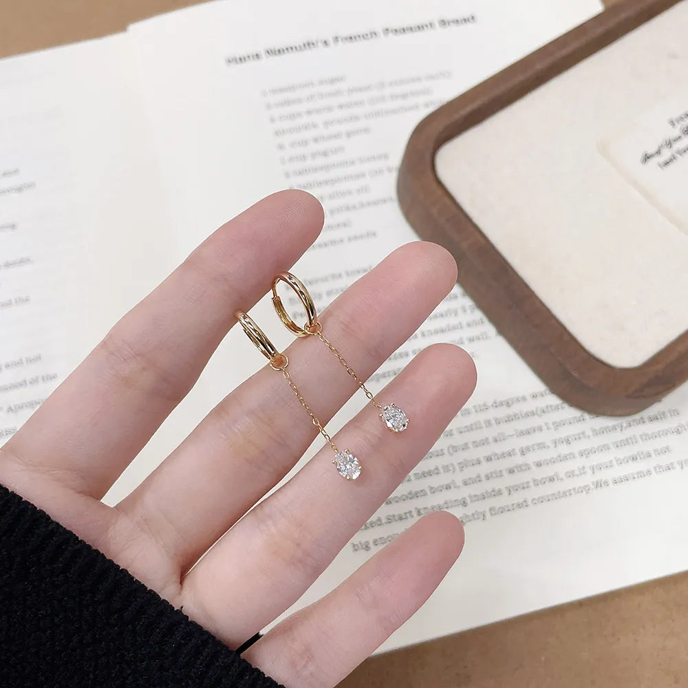 0.61 ctw Minimalist Round-Cut Lab-Grown Diamond Earrings in 18K Yellow Gold