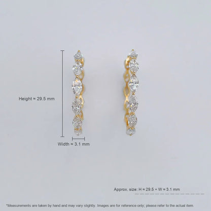 5.02 ctw Marquise-Cut Lab-Grown Diamond Earrings in 18K Yellow Gold