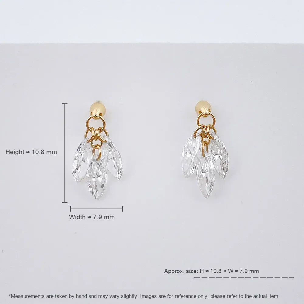 1.9 ctw Celestial Marquise-Cut Lab-Grown Diamond Earrings in 18K Yellow Gold