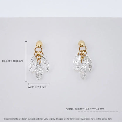 1.9 ctw Celestial Marquise-Cut Lab-Grown Diamond Earrings in 18K Yellow Gold
