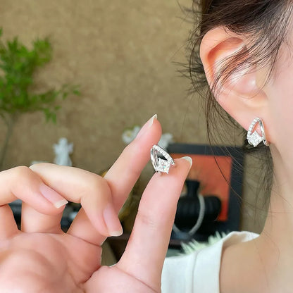 1.47 ctw Celestial Princess-Cut Lab-Grown Diamond Earrings in 18K White Gold