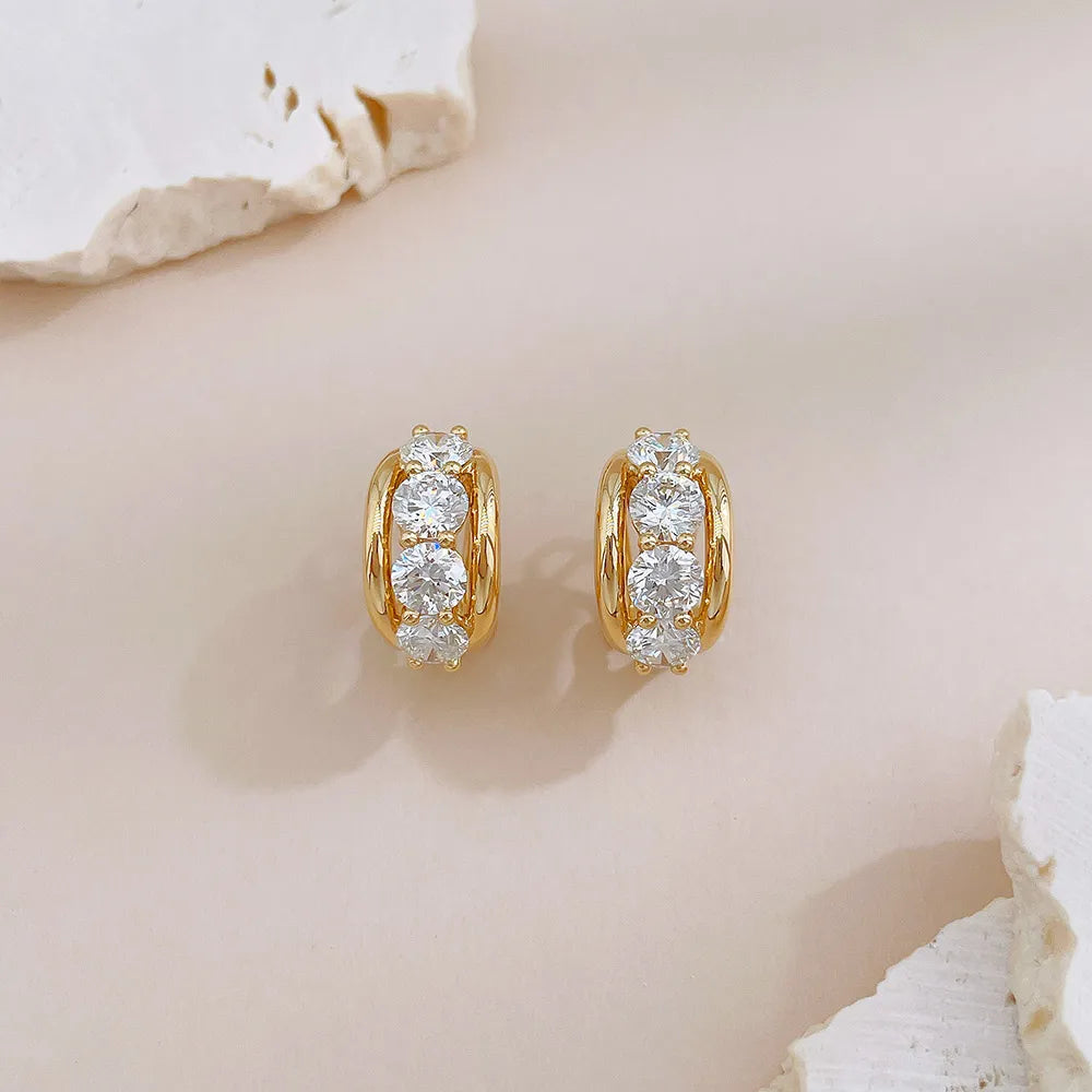 2.62 ctw Minimalist Oval-Cut Lab-Grown Diamond Earrings in 18K Yellow Gold