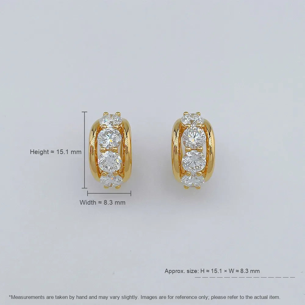 2.62 ctw Minimalist Oval-Cut Lab-Grown Diamond Earrings in 18K Yellow Gold