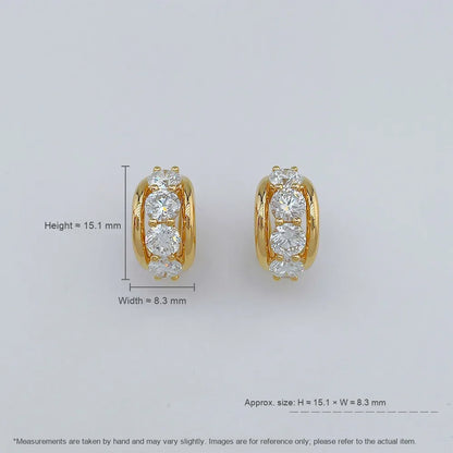 2.62 ctw Minimalist Oval-Cut Lab-Grown Diamond Earrings in 18K Yellow Gold