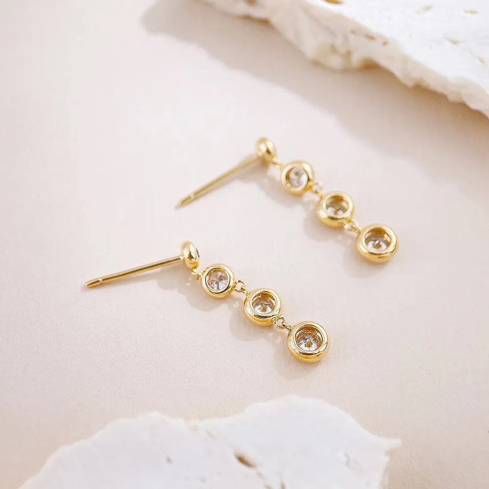0.22 ctw Minimalist Round-Cut Lab-Grown Diamond Earrings in 18K Yellow Gold