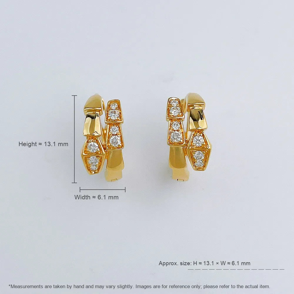 0.17 ctw Round-Cut Lab-Grown Diamond Ear Cuff in 18K Yellow Gold